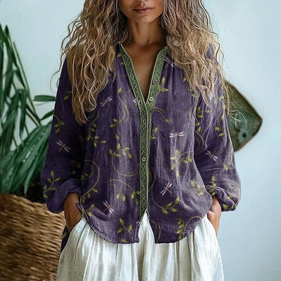 Teresa™ | Vintage Leaf Blouse