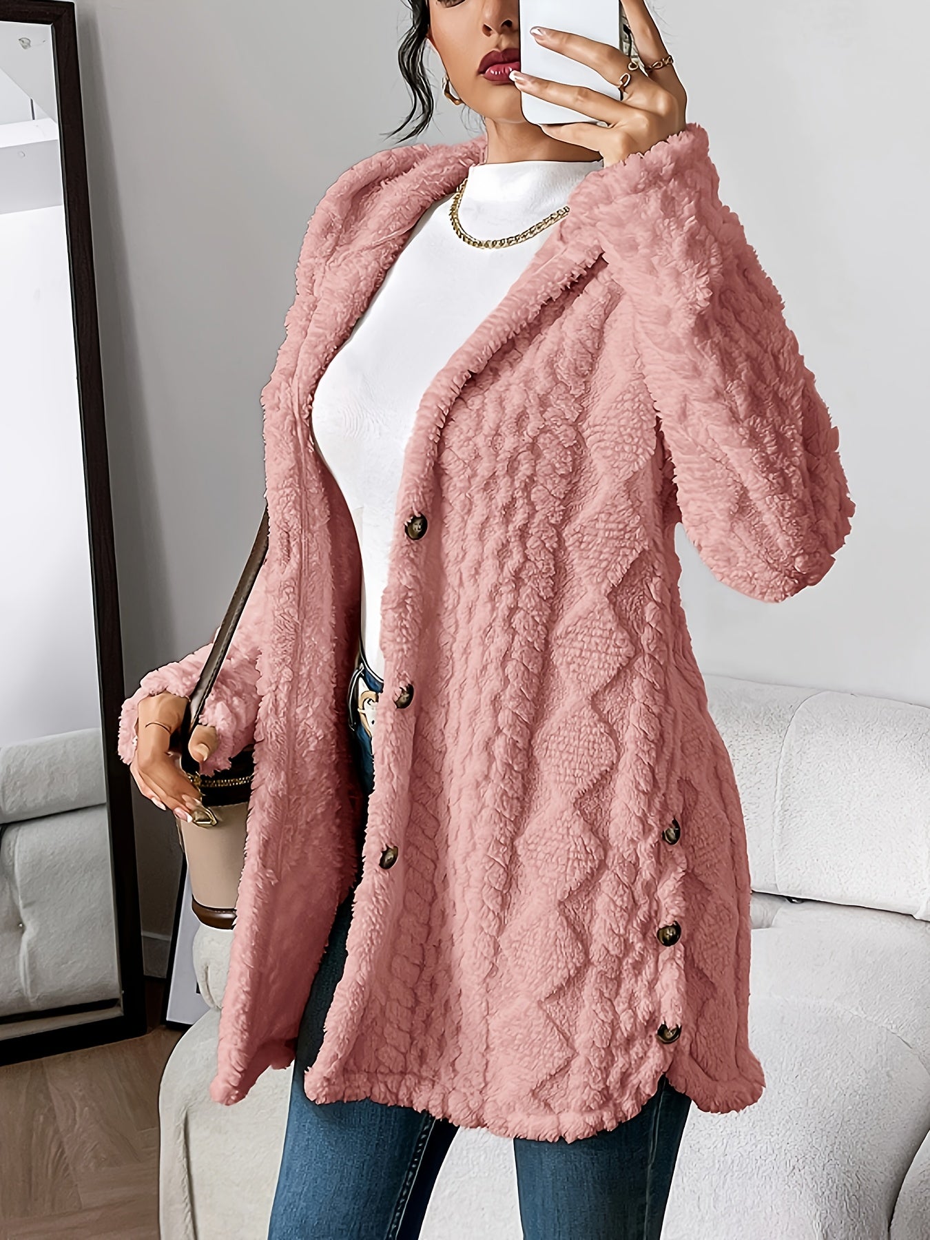 Yolante™ | Plush Hooded Cardigan