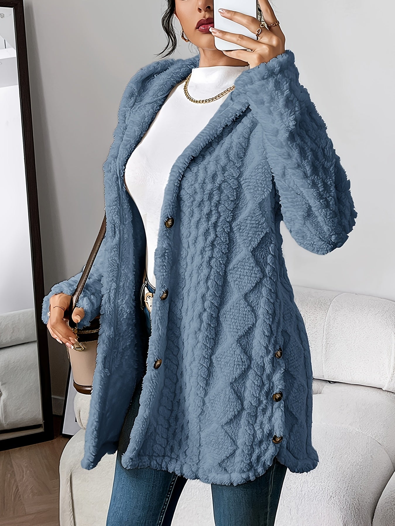 Yolante™ | Plush Hooded Cardigan