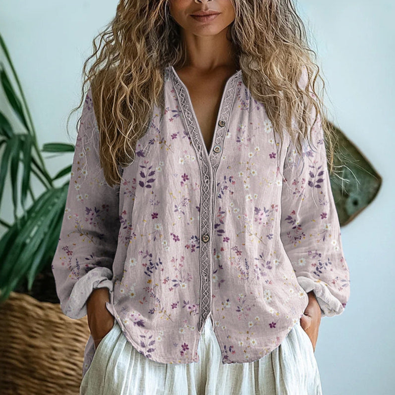 Teresa™ | Vintage Leaf Blouse